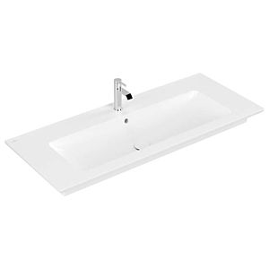 Villeroy und Boch Venticello Möbel-Waschtisch 4104CLRW 120x50cm, stone white C-plus, mit Hahnloch, mit Überlauf