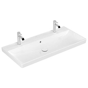 Villeroy & Boch Avento Waschtisch 4156A4R1 100 x 47 cm, weiss Ceramicplus, mit Überlauf