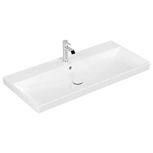 Villeroy & Boch Avento Waschtisch 4156A501 100 x 47 cm, weiss, Hahnloch und Überlauf