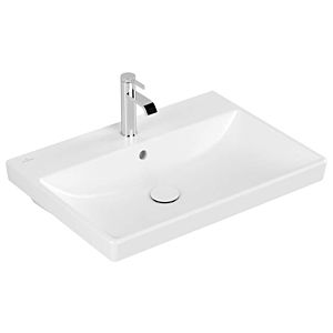 Villeroy and Boch Avento washbasin 415865RW 65 x 47 cm, 2000 tap hole, with overflow, stone white C-plus