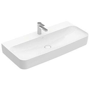 Villeroy & Boch Finion Waschtisch 41681BR1 100x47cm, weiss, Ceramicplus, mit Hahnloch