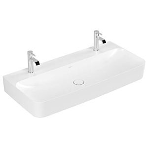 Villeroy et Boch Finion lavabo 4168A1RW 100x47cm, blanc pierre C +, 2 trous robinetterie, sans trop-plein