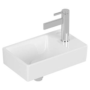 Villeroy und Boch Avento Handwaschbecken 43003L01 36 x 22 cm, 1 Hahnloch, ohne Überlauf, links, weiß