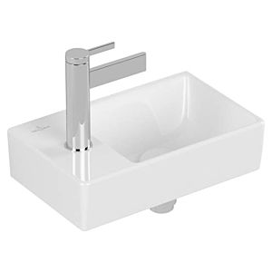 Villeroy and Boch Avento Cloakroom basin 43003R01 36 x 22 cm, 2000 tap hole, without overflow, right, white