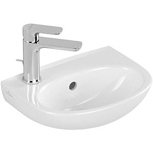 Villeroy and Boch O.novo washbasin 43403L01 36x27.5cm, oval, without overflow, tap hole punched through on the right, white