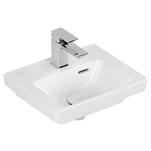 Villeroy and Boch Subway 3.0 Cloakroom basin 437037RW 37x30.5cm, with tap hole / with overflow, stone white C-plus