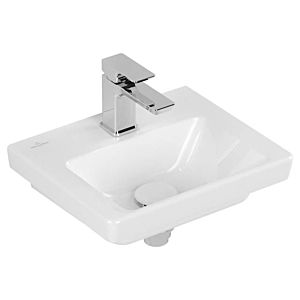 Villeroy and Boch Subway 3.0 Cloakroom basin 437038R1 37x30.5cm, with tap hole / without overflow, white C-plus