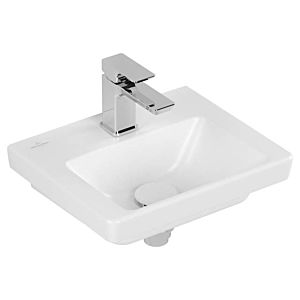 Villeroy and Boch Subway 3.0 Cloakroom basin 437038RW 37x30.5cm, with tap hole / without overflow, stone white C-plus