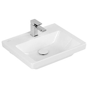 Villeroy et Boch Subway 3.0 lave-mains 4370FG01 50x40cm, avec trou pour robinet / sans trop-plein, blanc