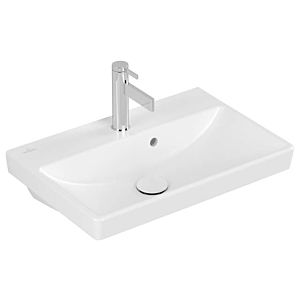 Villeroy and Boch Avento washbasin compact 4A0055RW 55 x 37 cm, 2000 tap hole, with overflow, stone white C-plus