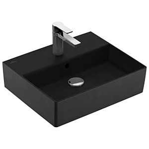 Villeroy und Boch Memento 2.0 Waschtisch 4A225GS5 50x42cm, mit Hahnloch und Überlauf, Ebony C+