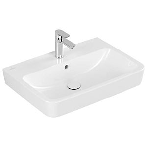 Villeroy und Boch O.novo Waschtisch 4A4165R1 65 x 46 cm, 1 Hahnloch, eckig, mit Überlauf, weiß C-plus