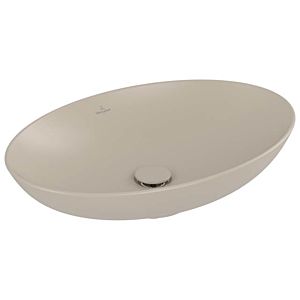 Villeroy and Boch Loop &amp; friends countertop washbasin 4A4801AM 62x42cm, oval, without tap hole bank, without overflow, almond C-plus