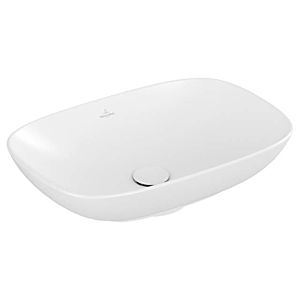 Villeroy and Boch Loop &amp; friends countertop washbasin 4A4900RW 56x38cm, without tap platform, with overflow, Stone White C-plus