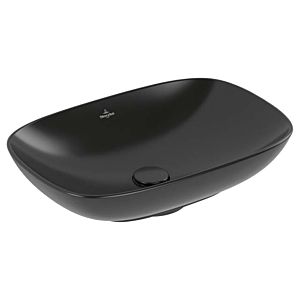 Villeroy and Boch Loop &amp; friends countertop washbasin 4A4900S5 56x38cm, without tap platform, with overflow, ebony C-plus