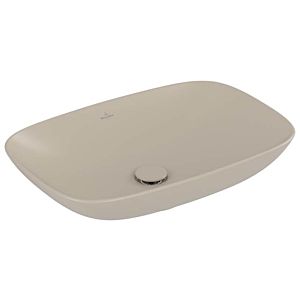 Villeroy and Boch Loop &amp; friends countertop washbasin 4A5001AM 62x42cm, without tap hole bank, without overflow, almond C-plus