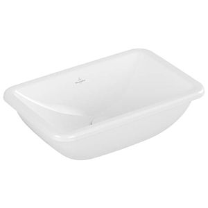 Villeroy et Boch Loop &amp; friends 4A560001 sans rangée de trous pour robinetterie, avec trop-plein, 45 x 28 cm, blanc