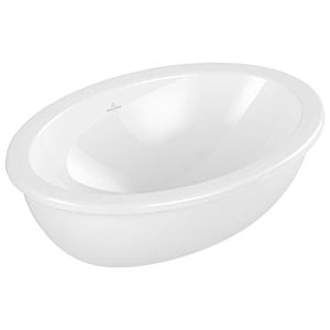 Villeroy und Boch Loop & friends Einbauwaschbecken 4A630101 oval, ohne Hahnlochbank, ohne Überlauf, 66 x 47 cm, weiß