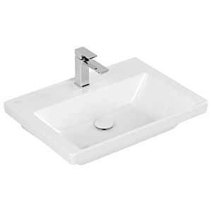 Villeroy and Boch Subway 3.0 vanity unit 4A706601 65x47cm, with 2000 tap hole / without overflow, white