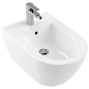 Villeroy & Boch Subway 2.0 Wand Bidet 54000001 weiss, 1 Hahnloch, mit Überlauf