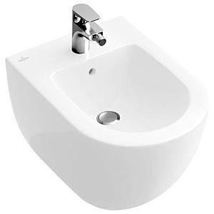 Villeroy & Boch Wand Bidet Subway 2.0 54060001 compact, weiss, 1 Hahnloch, mit Überlauf