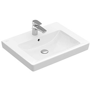 Villeroy & Boch Waschtisch Subway 2.0 71136G01 60 x 47 cm, weiss, mit Hahnloch, mit Überlauf