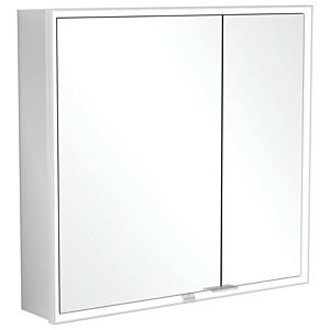 Villeroy und Boch My View Now Spiegelschrank A4588000 80 x 75 x 16,8 cm, LED-Beleuchtung, 2 Türen, mit Ein-/Ausschalter