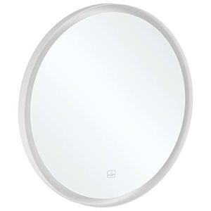 Villeroy et Boch Subway 3.0 Miroir A4647100 cadre en aluminium, rond, 71,2 x 71,2 x 4,5 cm, blanc mat