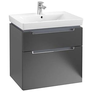 Villeroy & Boch Subway 2.0 Villeroy & Boch A91010PD 63,7x59x45,4 cm, 2 coulissants, poignée chromée, laqué noir mat