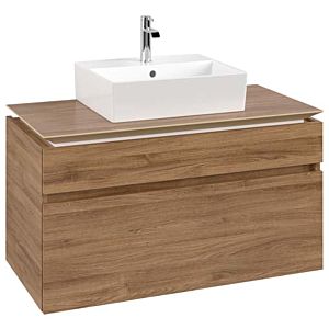 Villeroy und Boch Legato Waschtischunterschrank B60400RH 100x55x50cm, Waschtisch mittig, Kansas Oak