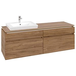 Villeroy und Boch Legato Waschtischunterschrank B68900RH 160x55x50cm, Waschtisch links, Kansas Oak