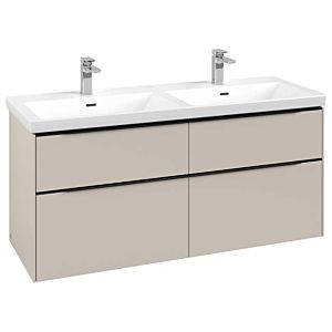 Subway 3.0 Villeroy et Boch vasque C56801VN 127,2x56,6x47,8cm, sans LED / poignée Noir volcan, gris cachemire