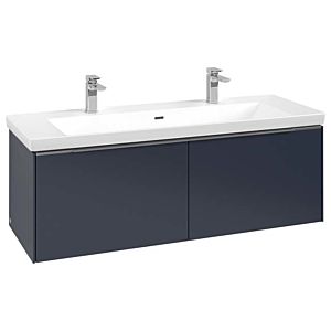 Subway 3.0 Villeroy et Boch vasque C60100VQ 127,2x42,9x47,8cm, sans LED / poignée aluminium brillant, bleu marine