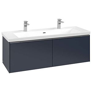 Subway 3.0 Villeroy et Boch vasque C601L0VQ 127,2x42,9x47,8cm, avec LED / poignée aluminium brillant, bleu marine