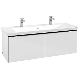 Subway 3.0 Villeroy et Boch vasque C601L1VE 127,2x42,9x47,8cm, avec LED / poignée Noir volcan, blanc brillant