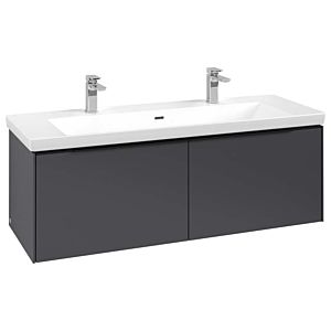 Subway 3.0 Villeroy et Boch vasque C601L1VR 127,2x42,9x47,8cm, avec LED / poignée Volcano noir, graphite