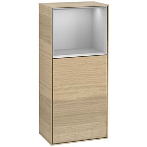 Villeroy and Boch Finion side cabinet F500GJPC 41.8x93.6x27cm, left, shelf above Light Grey Matt , Oak Veneer