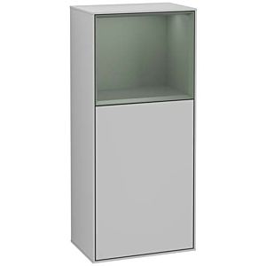 Villeroy und Boch Finion Seitenschrank F500GMGJ 41,8x93,6x27cm, links, Regal oben Olive Matt, Light grey matt