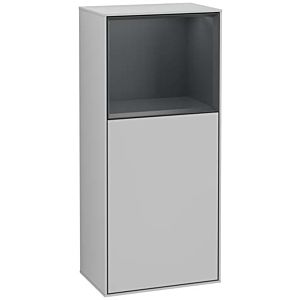 Villeroy und Boch Finion Seitenschrank F500HGGJ 41,8x93,6x27cm, links, Regal oben Midnight Blue Matt, Light grey matt