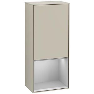 Villeroy and Boch Finion side cabinet F540GJHH 41.8x93.6x27cm, left, shelf below Light Grey Matt , Sand Matt Lacquer