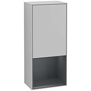 Villeroy und Boch Finion Seitenschrank F550HGGJ 41,8x93,6x27cm, rechts, Regal unten Midnight Blue Matt, Light grey matt