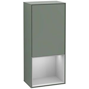 Villeroy and Boch Finion side cabinet G550GJGM 41.8cm, right, emotion, shelf below Light Grey Matt , Olive Matt Lacquer