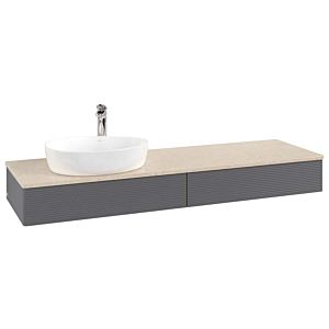 Villeroy &amp; Boch Antao vanity unit 1600x190x500mm L15153GK with lighting with structure FK/AP: GK/3