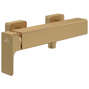 Villeroy and Boch Subway 3.0 single lever shower fitting TVS11200100076 with backflow protection, wall mounting, brushed gold