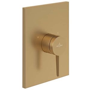 Villeroy and Boch Conum trim set TVS12700400076 concealed single lever shower fitting, wall mounting, brushed gold