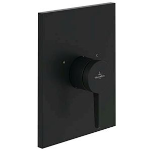 Villeroy and Boch Conum trim set TVS127004000K5 concealed single lever shower fitting, wall mounting, matt black