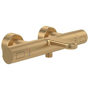 Villeroy & Boch Universal Taps & Fittings Wannen-Thermostat TVT00000100076 rund, verstellbarer Strahlregler, Wandmontage, brushed gold