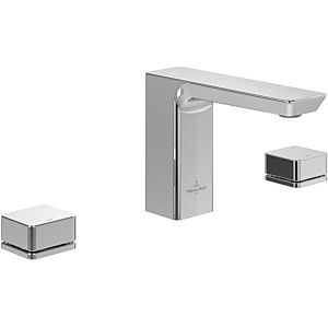 Villeroy et Boch Subway 3.0 trois trous mitigeur lavabo TVW11200500061 sortie fixe, sans garniture de vidange , chromé