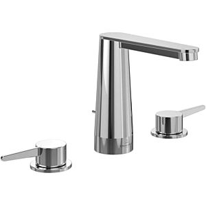 Villeroy and Boch Conum three-hole basin mixer TVW12700100061 with pop-up waste set, chrome