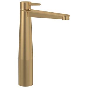 Villeroy and Boch Conum single lever basin mixer TVW12700500076 raised, with push-open waste set, brushed gold